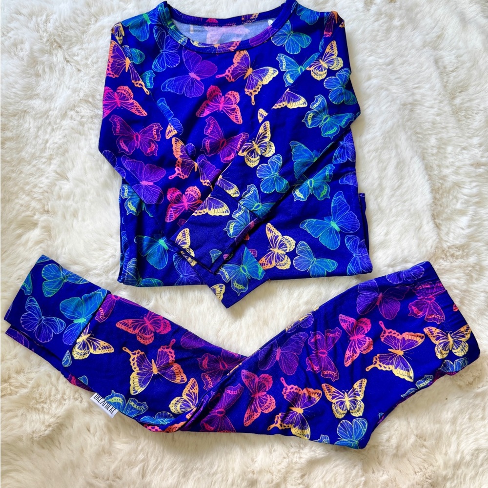 Dreamiere Colorful Butterfly Print Bamboo Pajamas, 2T, NWOT